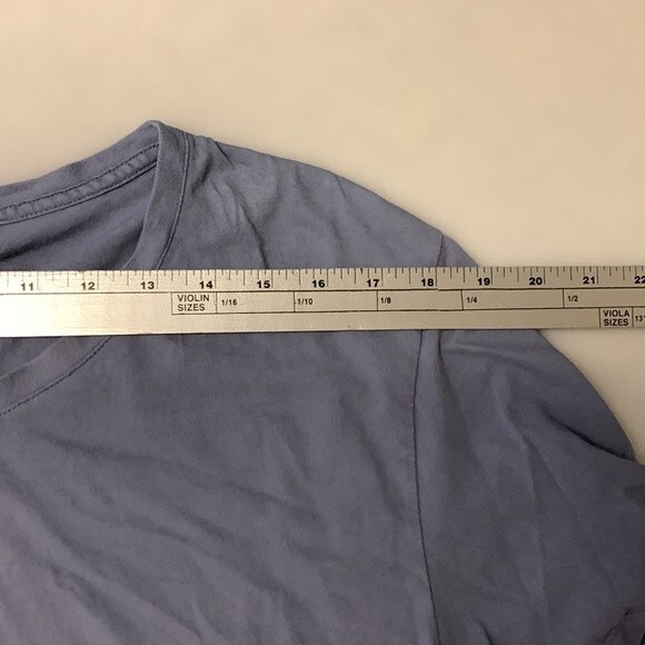 Everlane Blue Short Sleeve Slouchy V-neck T-shirt Size M - Picture 5 of 7